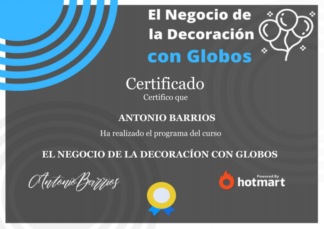 certificado decoraglobo